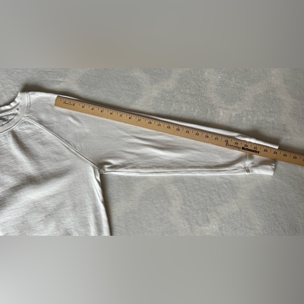 Athleta White Essence Raglan Long Sleeve Sweatshirt Base Layer Top Size Small - Picture 6 of 8